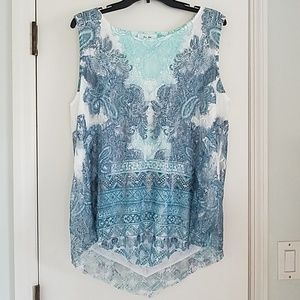 Pretty Lacy Sleeveless Top 2X